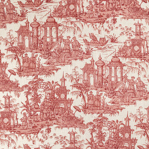 Pagoda Toile Garnet by Lee Jofa Fabric
