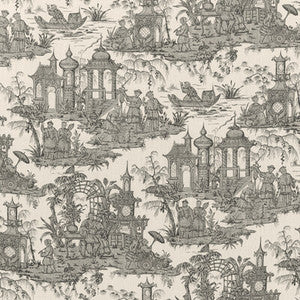 Pagoda Toile Coal by Lee Jofa Fabric