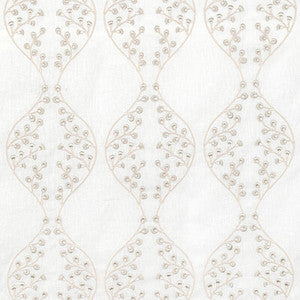 Lillie Sheer Ivory/Fog by Lee Jofa Fabric