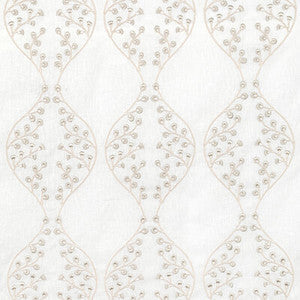 Lillie Sheer Ivory/Fog by Lee Jofa Fabric