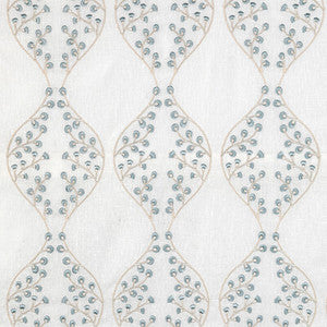 Lillie Sheer Ivory/Blue by Lee Jofa Fabric