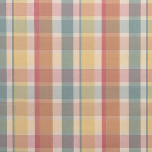 Fisher Plaid Melon/Aqua 2023107.3524.0 by Lee Jofa Fabric