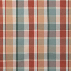Fisher Plaid Teal/Spice 2023107.519.0 by Lee Jofa Fabric