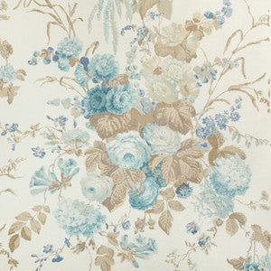 Floral Bouquet Aqua/Dune 2023120.635.0 by Lee Jofa Fabric