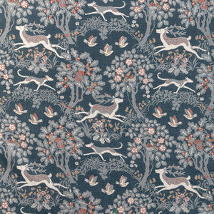 Mille Fleur Print Denim 2023122.519.0 by Lee Jofa Fabric