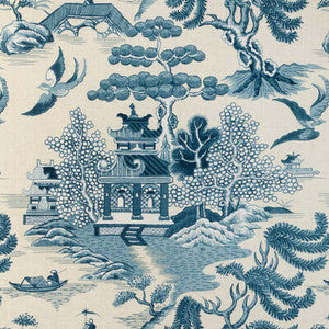 Willow Lake Print Teal 2023128.1613.0 by Lee Jofa Fabric