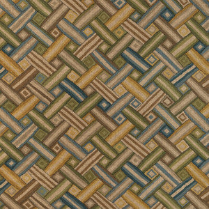 Strapwork Print Ivy/Blue 2023129.315.0 by Lee Jofa Fabric
