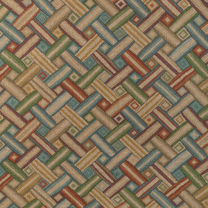 Strapwork Print Red/Moss 2023129.319.0 by Lee Jofa Fabric