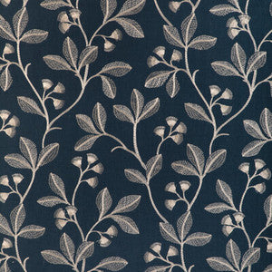Iris Embroidery Midnight 2023144.50.0 by Lee Jofa Fabric