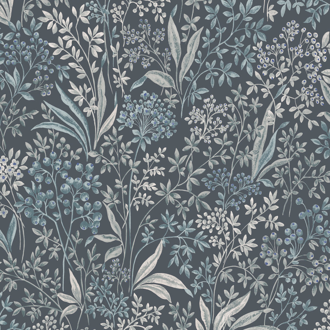 Nocturne - Indigo by Schumacher Wallcovering