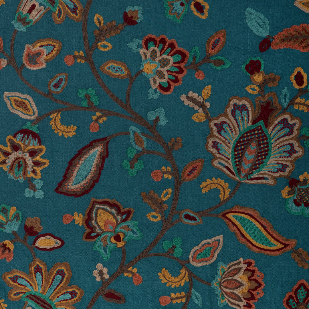 Westfield Emb - Teal/Ochre By Lee Jofa Fabric