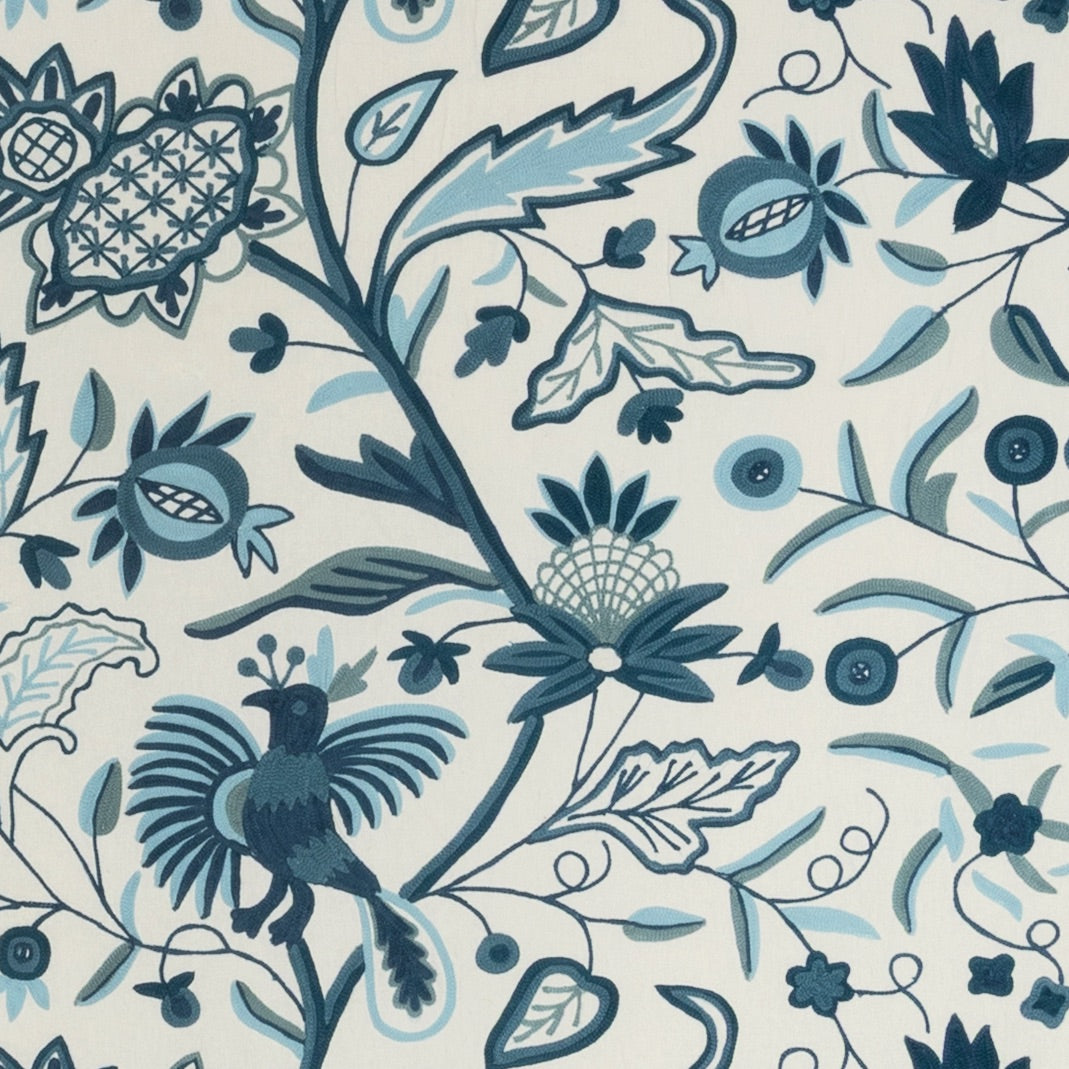 Folkland Emb - Indigo By Lee Jofa Fabric