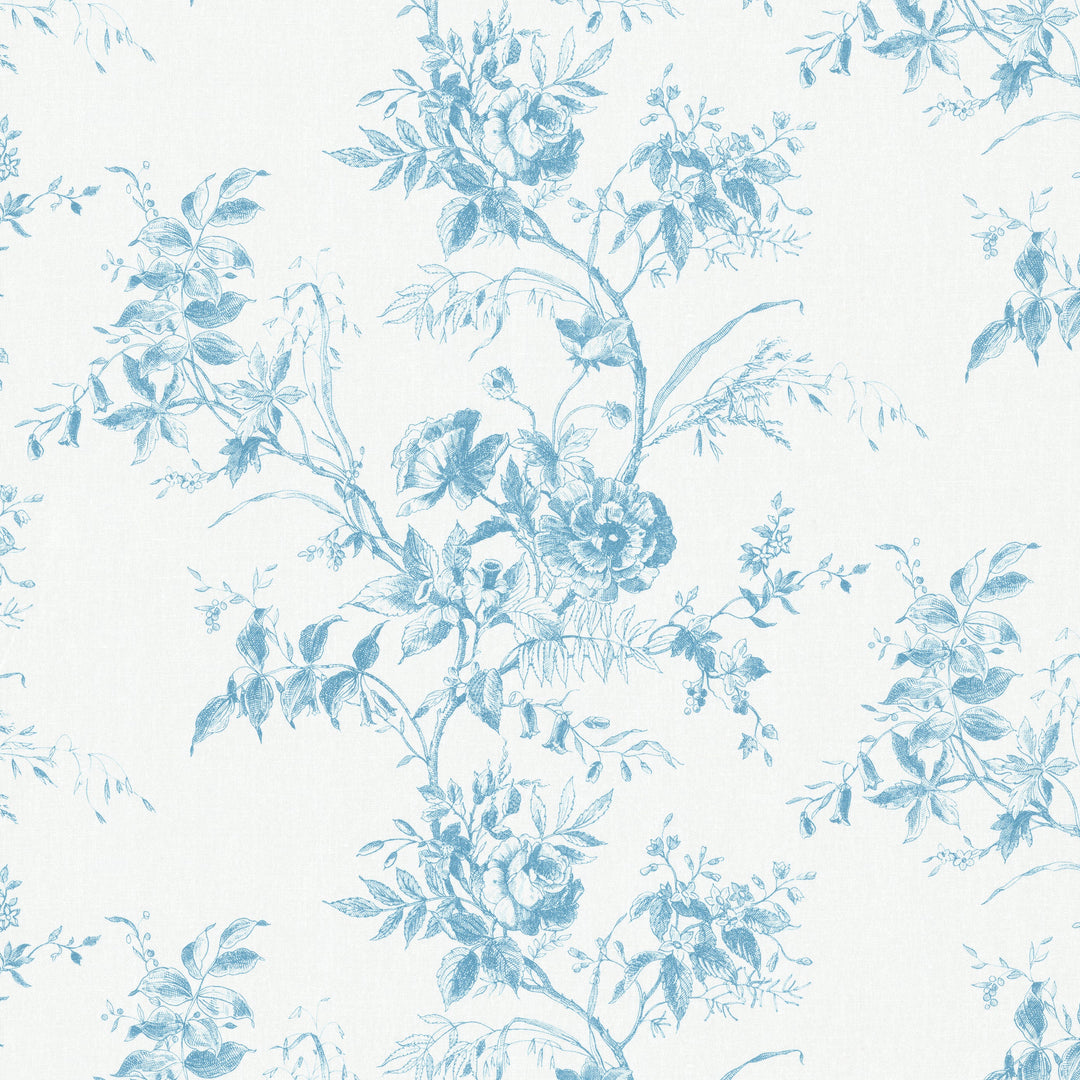 Tea Rose Toile - Blue By Lee Jofa Fabric