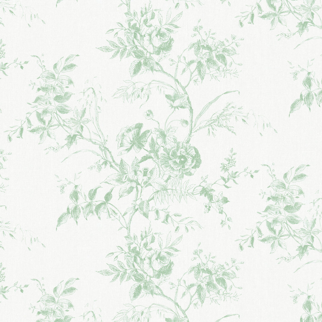 Tea Rose Toile - Leaf By Lee Jofa Fabric