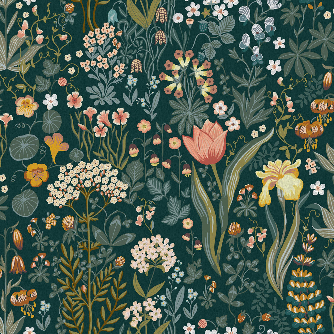 Blomsterhav - Spruce by Schumacher Wallcovering