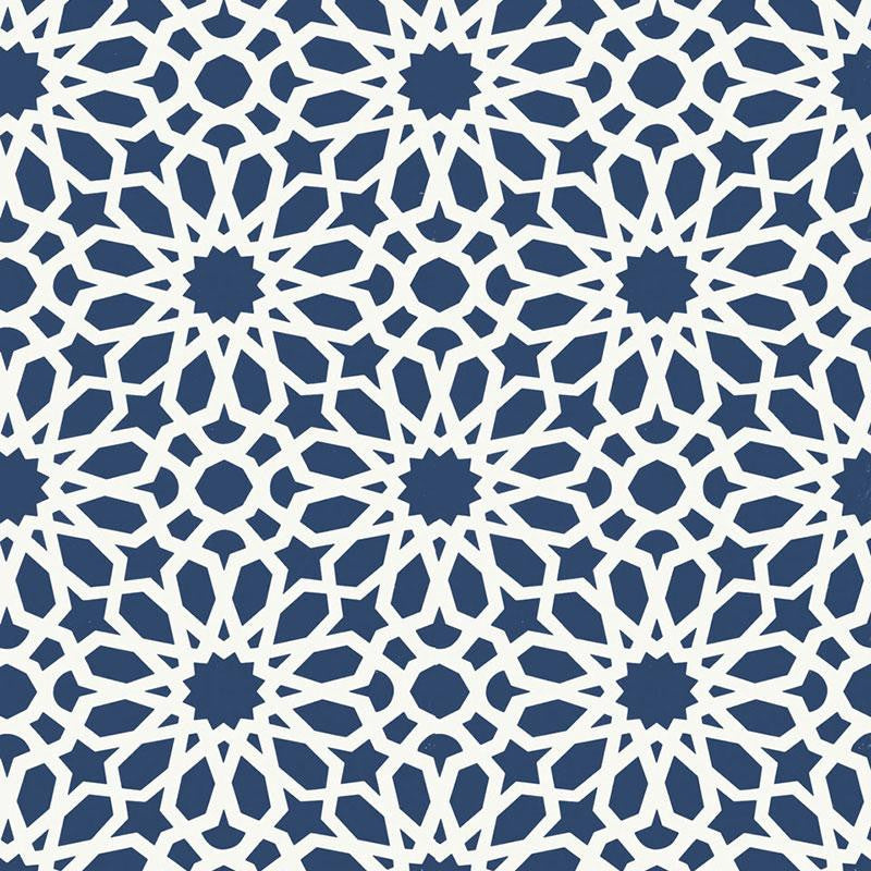 Agadir Screen Lapis 5006640 by Schumacher Designer Wallpaper Ottoman Chic 13.5" - Swanky Fabrics -