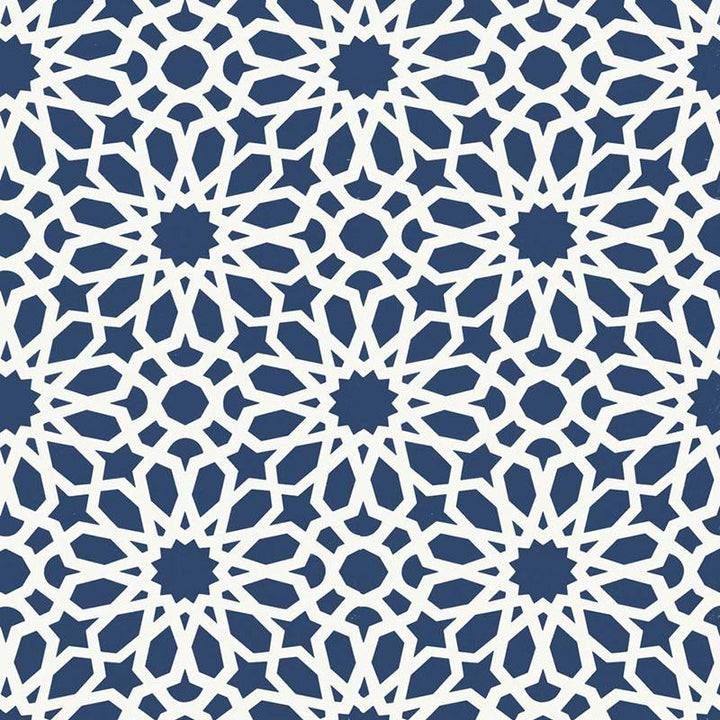 Agadir Screen Lapis 5006640 by Schumacher Wallpaper Ottoman Chic 13.5" - Fabric Carolina -