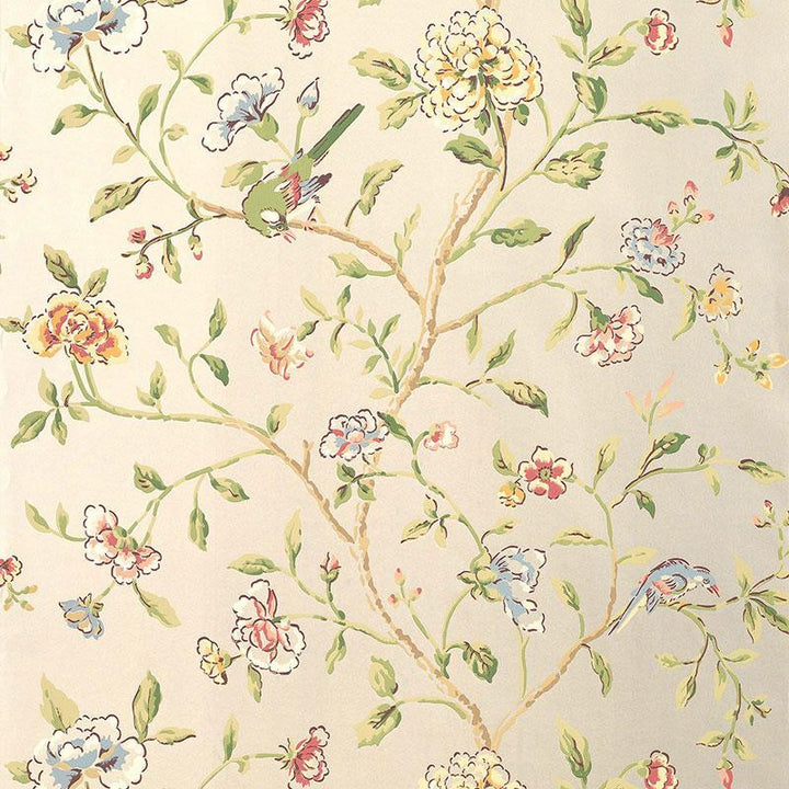 Annabelle Vine Pewter 5004404 by Schumacher Wallpaper Greenhouse 27.0" - Fabric Carolina -