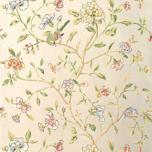Annabelle Vine Pewter 5004404 by Schumacher Wallpaper