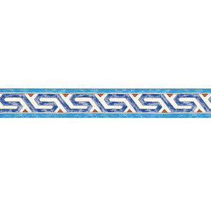 Bosphorus Border Peacock 5006720 by Schumacher Wallpaper