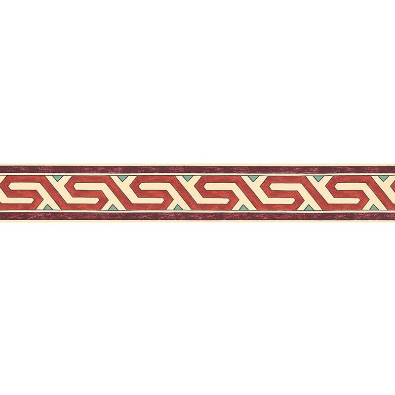 Bosphorus Border Pomegranate 5006722 by Schumacher Wallpaper Ottoman Chic 11.25" - Fabric Carolina -