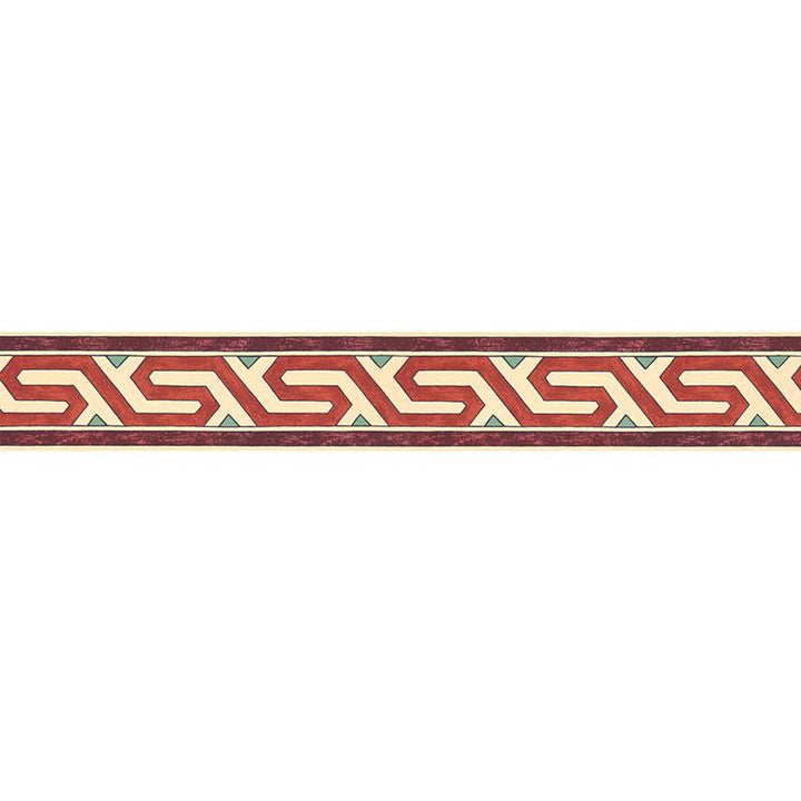 Bosphorus Border Pomegranate 5006722 by Schumacher Wallpaper Ottoman Chic 11.25" - Fabric Carolina -