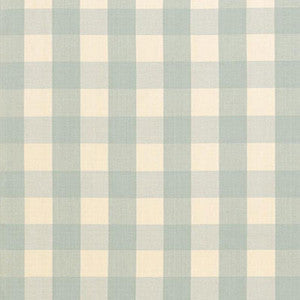 Camden Cotton Check Aqua 63037 by Schumacher Fabric