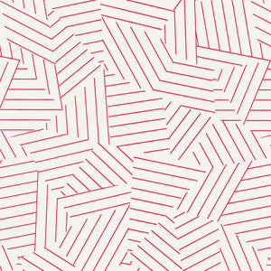 Deconstructed Stripe Red 5007971 by Schumacher Wallpaper