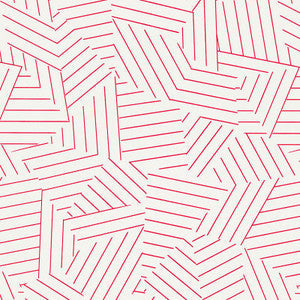Deconstructed Stripe Red 5007971 by Schumacher Wallpaper