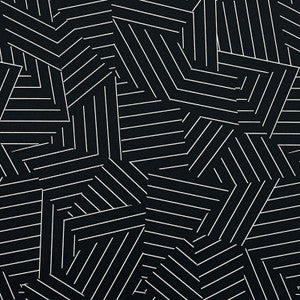 Deconstructed Stripe Ivory On Black 5007974 by Schumacher Wallpaper