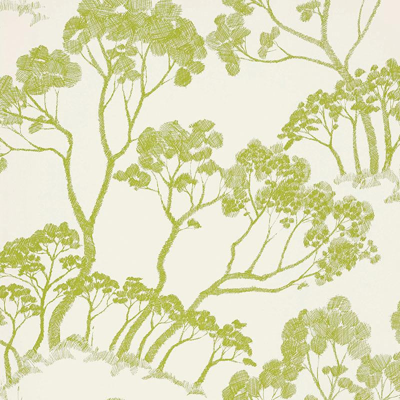 Timber ! Leaf 5007981 by Schumacher Wallpaper Drawn From Nature 27.0" - Fabric Carolina -