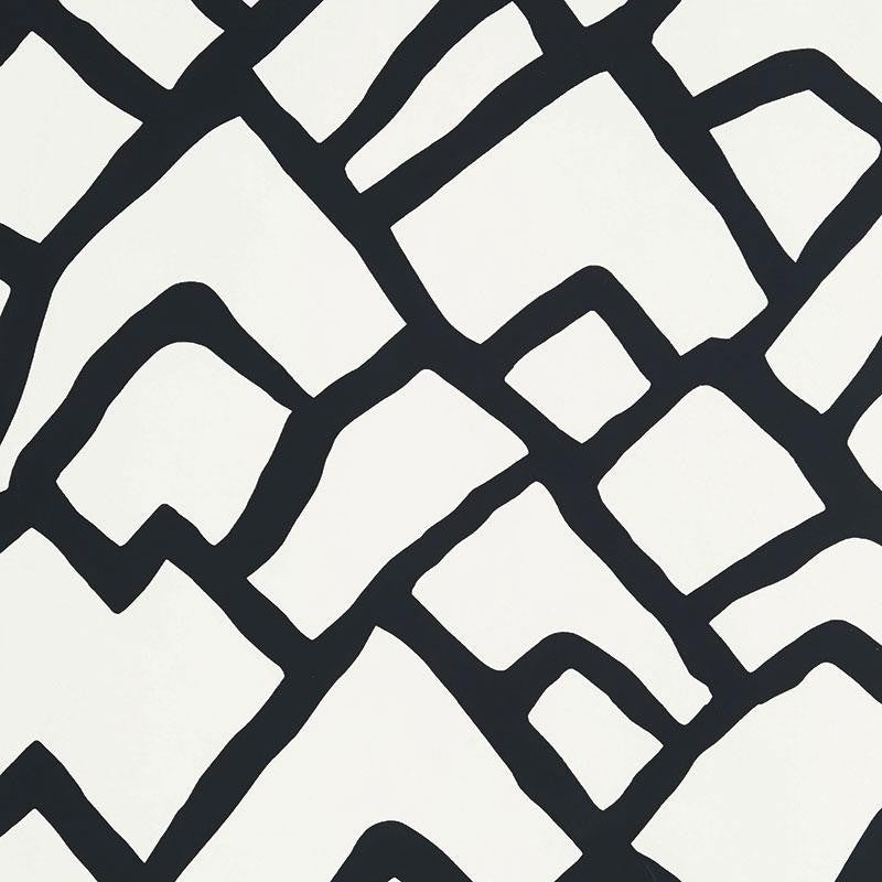 Zimba Ebony 5003308 by Schumacher Wallpaper Drawn From Nature 27.0" - Fabric Carolina -