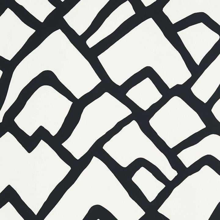 Zimba Ebony 5003308 by Schumacher Wallpaper Drawn From Nature 27.0" - Fabric Carolina -
