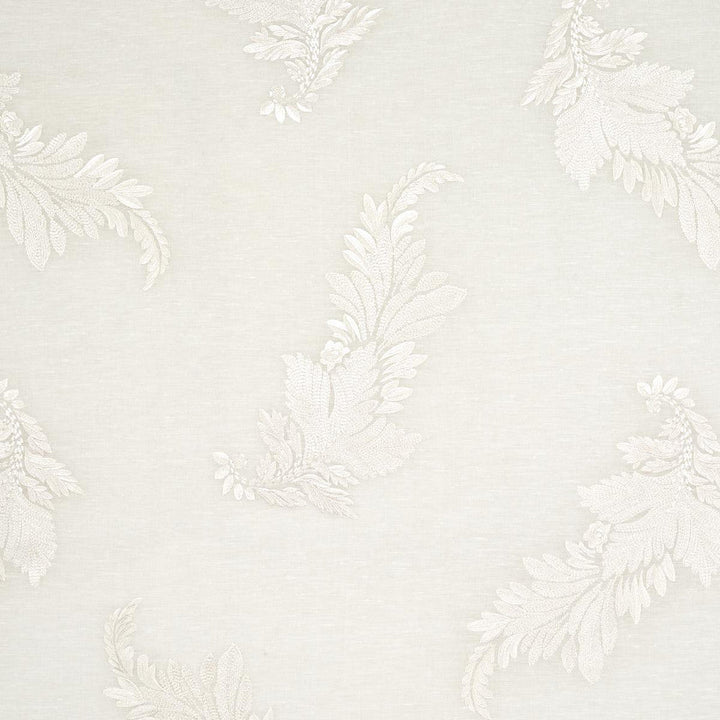 Contessa Embroidered Sheer Ivory 67710 by Schumacher Designer Fabric Essentials: Sheers & Casements 26.38" - Swanky Fabrics -