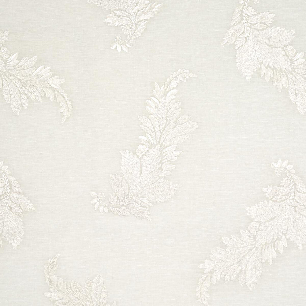 Contessa Embroidered Sheer Ivory 67710 by Schumacher Fabric Essentials: Sheers & Casements 26.38" - Fabric Carolina -