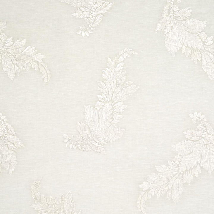 Contessa Embroidered Sheer Ivory 67710 by Schumacher Fabric Essentials: Sheers & Casements 26.38" - Fabric Carolina -