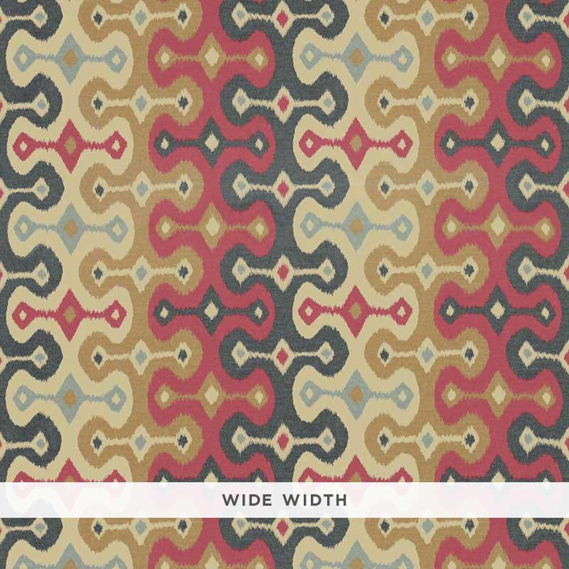 Darya Ikat Sidewall Spice 5006651 by Schumacher Wallpaper Martyn Lawrence Bullard 25.5" - Fabric Carolina -