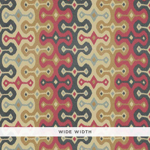 Darya Ikat Sidewall Spice 5006651 by Schumacher Wallpaper