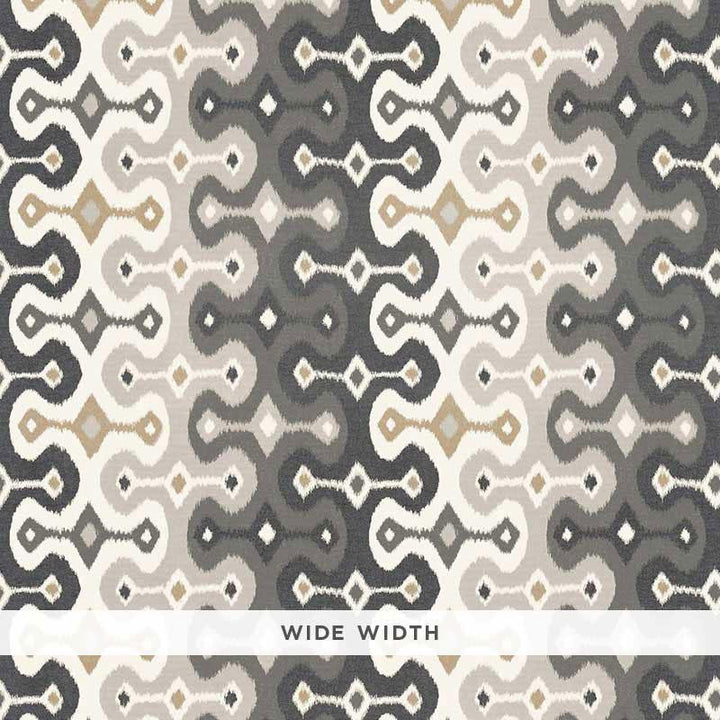 Darya Ikat Sidewall Stone 5006650 by Schumacher Wallpaper Martyn Lawrence Bullard 25.5" - Fabric Carolina -