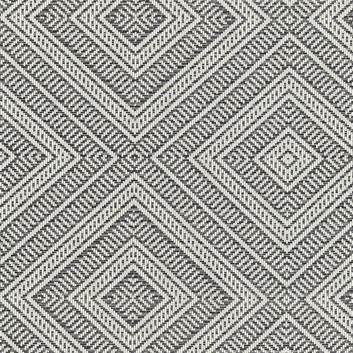Tortola Indoor/Outdoor Oxford Grey 62844 by Schumacher Fabric Cote D'Azur 14.5" - Fabric Carolina -