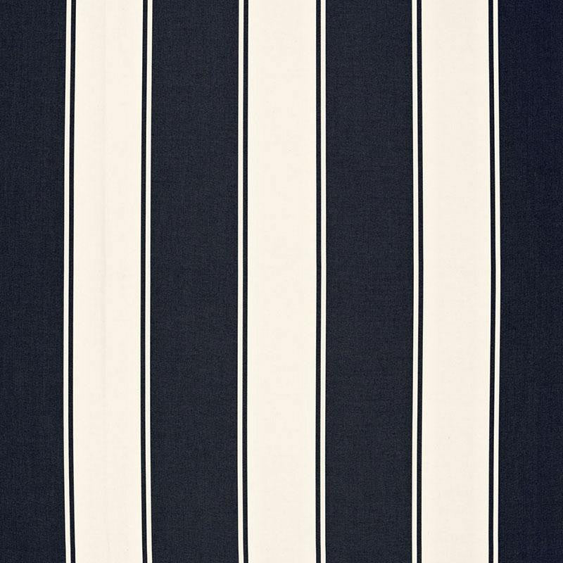 Cannes Awning Stripe Denim 65892 by Schumacher Fabric Cote D'Azur 9.0" - Fabric Carolina -