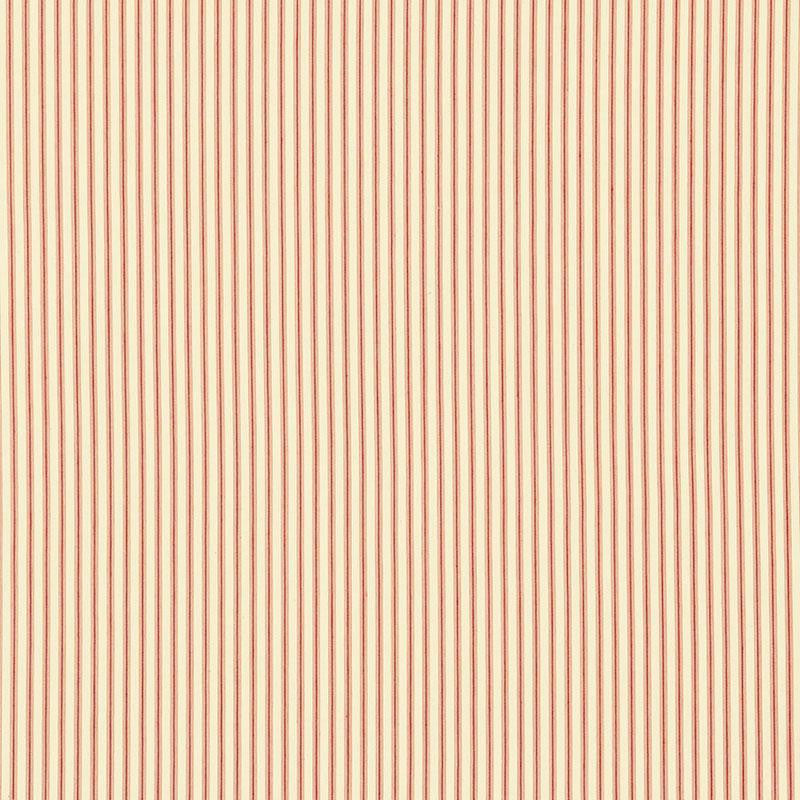 Wellfleet Ticking Stripe Regatta Red 60071 by Schumacher Designer Fabric Sea Island Stripe - Swanky Fabrics -