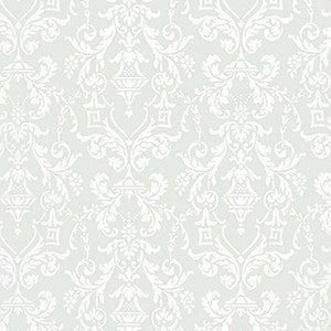 Lido Damask Haze 5004482 by Schumacher Wallpaper