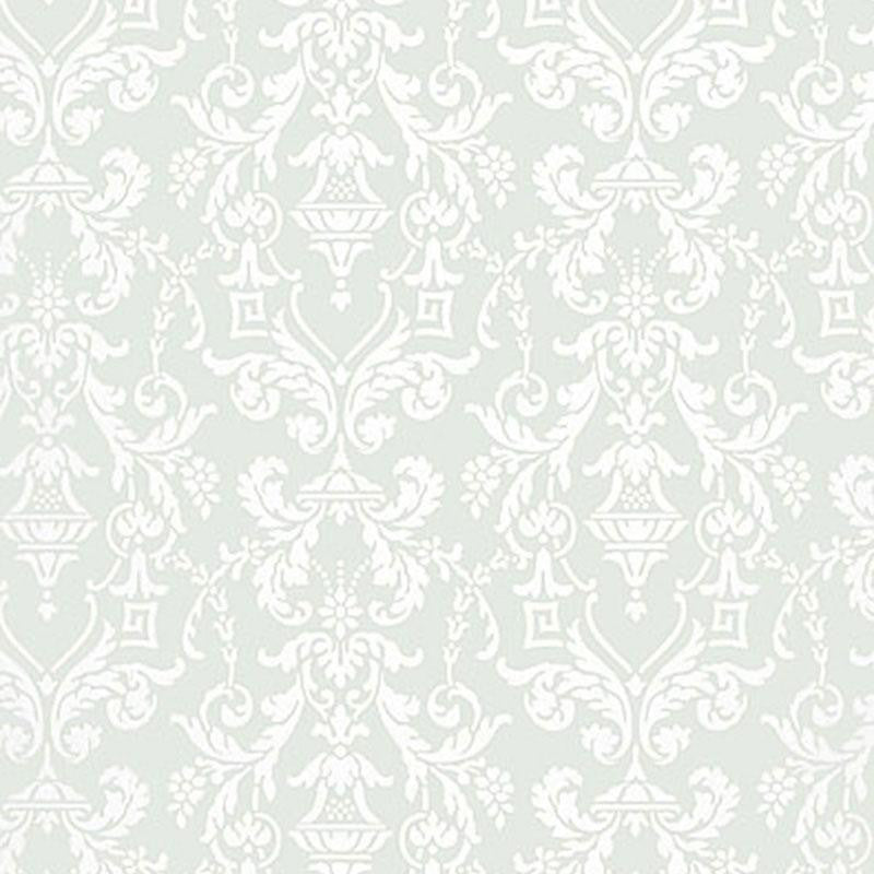 Lido Damask Haze 5004482 by Schumacher Wallpaper Greenhouse 9.0" - Fabric Carolina -