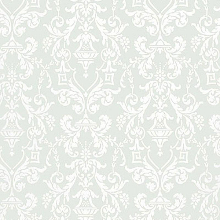 Lido Damask Haze 5004482 by Schumacher Wallpaper Greenhouse 9.0" - Fabric Carolina -