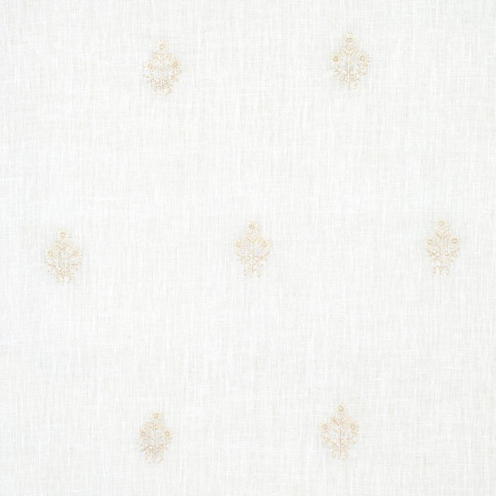Maria Embroidery Ivory 67790 by Schumacher Designer Fabric Essentials: Sheers & Casements 4.25" - Swanky Fabrics -