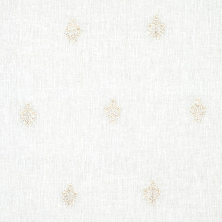 Maria Embroidery Ivory 67790 by Schumacher Designer Fabric Essentials: Sheers & Casements 4.25" - Swanky Fabrics -