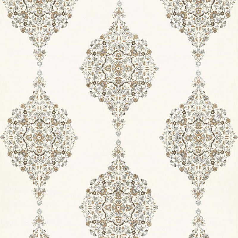 Mehndi Linen Print Flax 175320 by Schumacher Fabric Au Naturel 2 17.5" - Fabric Carolina -