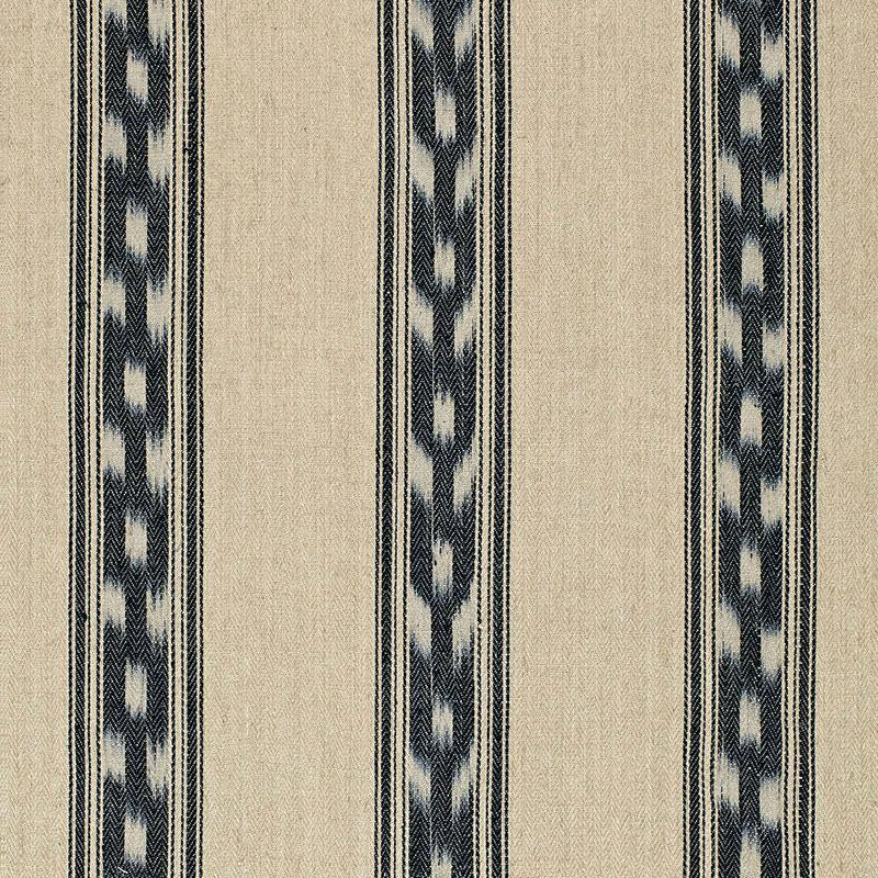 Mojave Ikat Stripe Ebony 67510 by Schumacher Fabric Ikat Collection 9.0" - Fabric Carolina -