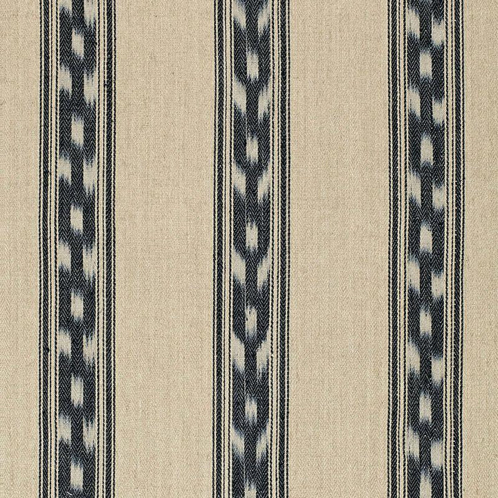 Mojave Ikat Stripe Ebony 67510 by Schumacher Fabric Ikat Collection 9.0" - Fabric Carolina -